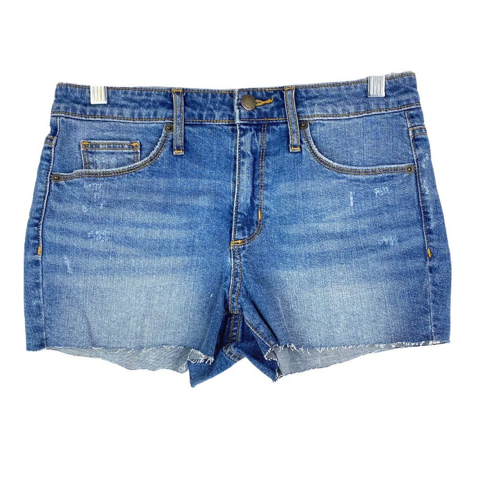 Universal Thread 4 Shorts Denim High Rise Shortie Jean Cutoff Medium Wash Blue